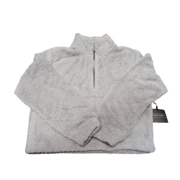 DYI Women's Tranquil 1/2 Zip Fuzzy Fleece Chambray Grey Size Large - Picture 1 of 7